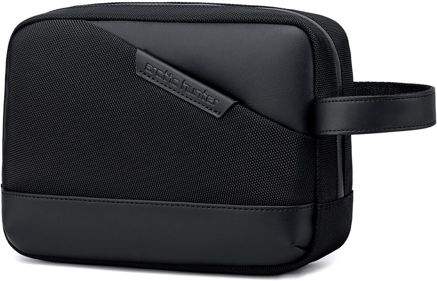 ah arctic hunter Electronics Accessories Organizer Pouch Bag A5 Size Toiletry Bag fo Men Shaving Kits Bag with Multi-Pocket Handbag for Cash Passport Wallets Mobile Accessories, Black