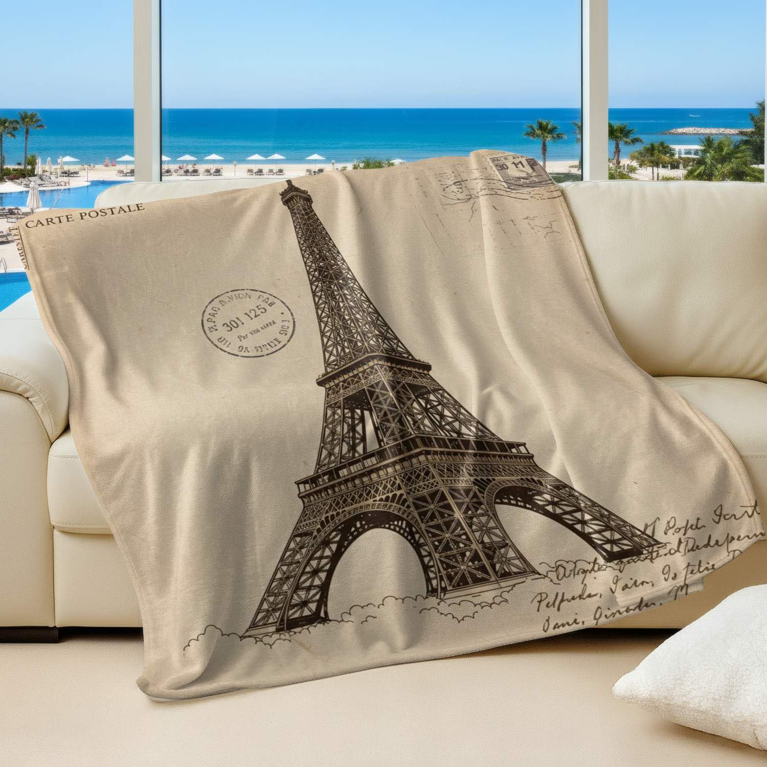 Couverture flanelle Tour Eiffel un cadeau vintage plein de nostalgie
