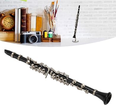 Mini Clarinet Model Toy, Realistic Instrument Portable Ornament 16cm Miniature Clarinet Model for Birthday