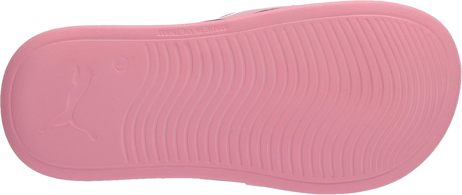 PUMA Men's Popcat Slide Sandal Big Kid (8-12 Years) 5 Big Kid Peony-puma Team Gold