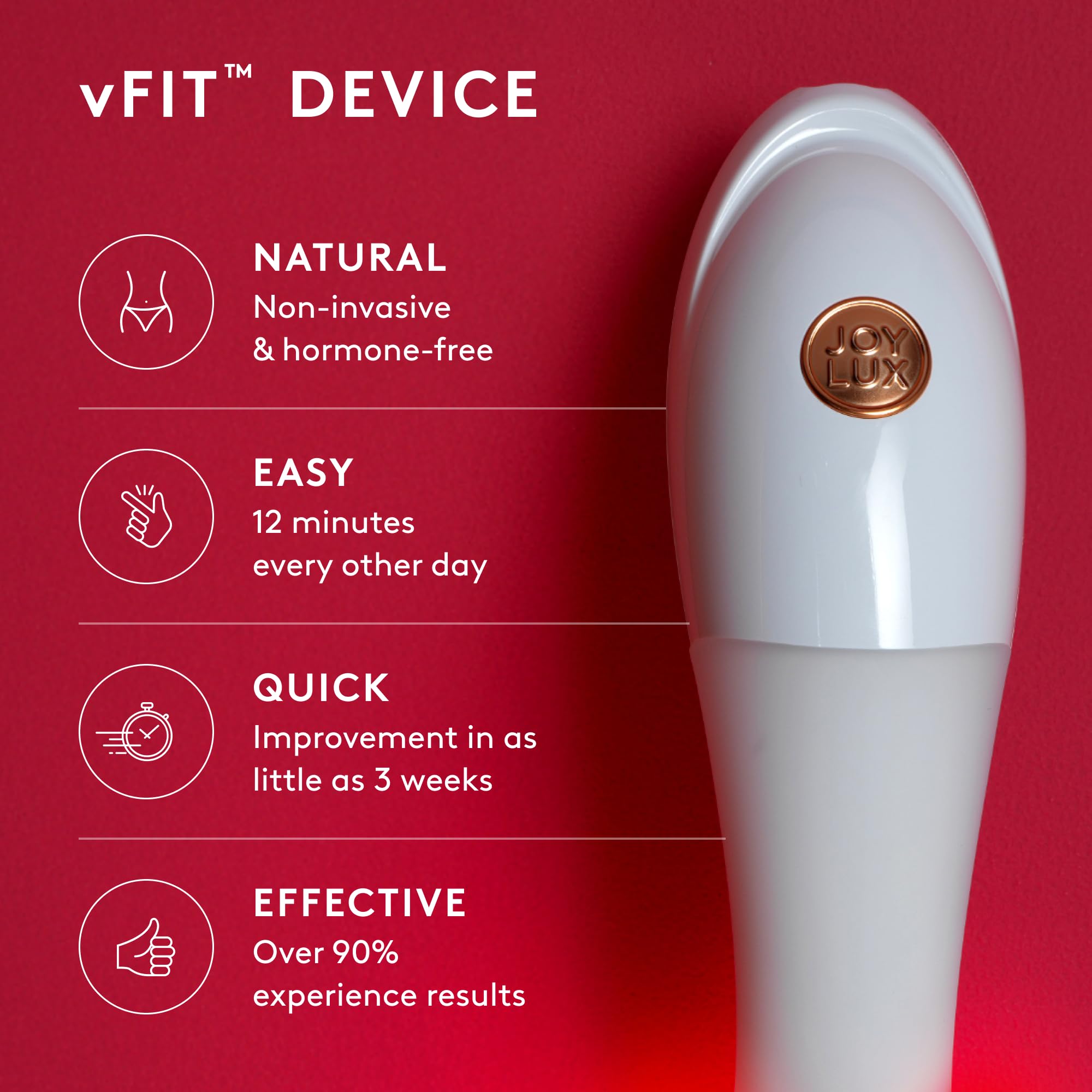 Joylux - vFit device, Photonic Gel & Wipes Set, Feminine Health Device for Women, Promotes Natural Hydration, For At-Home Wellness and Self-Care (3-Pack Set)