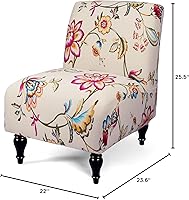 Vista 8 de Liykimt Funda de Silla de Acento Sin Brazos, Funda de Silla Deslizante de Tela Elástica de Spandex Extraíble para Sillas Sin Brazos, Protector