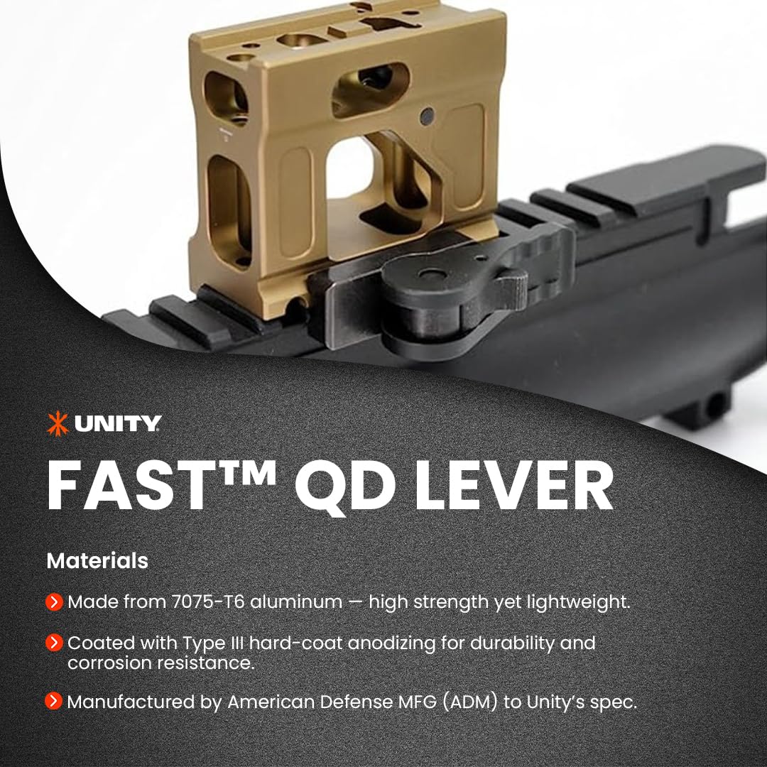 Amazon | Unity Tactical LA385 Fast™ QDレバー(ADMスローレバー