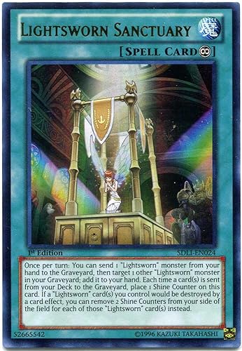 YU-GI-OH! - Santuario desgastado por la luz (SDLI-EN024) - Cubierta de estructura Reino de la Luz - 1 Edición - Ultra Raro