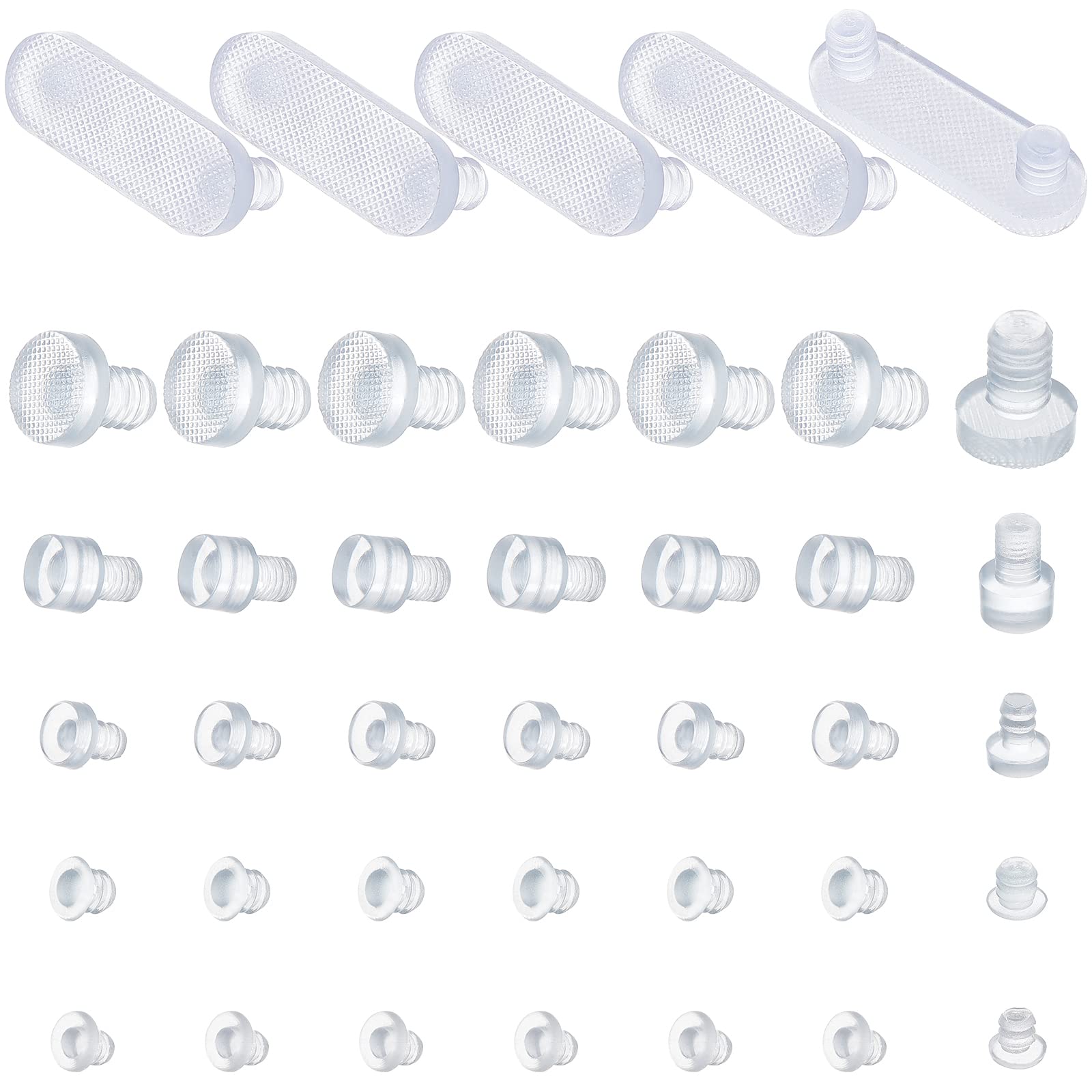 Pinzas de goma sintética CHGCRAFT de 300 piezas y 5 tamaños para mesas de cristal y armarios