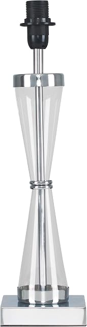 MiniSun Contemporary Polished Chrome Hourglass Design Table Lamp Base