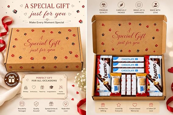 Sweetie Gifts Bueno Chocolate Gift Box Hamper – Letterbox Friendly Assorted Chocolate Selection for Birthdays, Thank You, Get Well Soon & Special Occasions