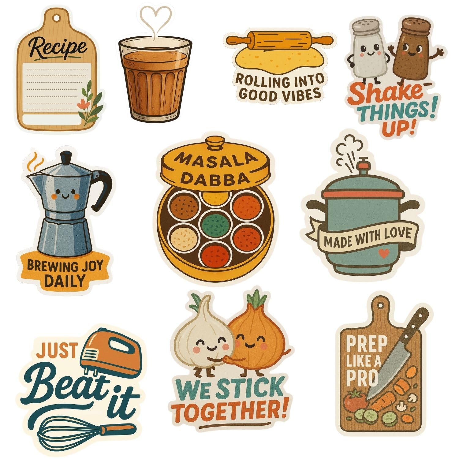 Kitchen Items Fridge Magnet Set – 10-Piece Colorful Magnetic Décor for Refrigerator, Whiteboard & Locker – Strong Hold & Durable Finish-image-26