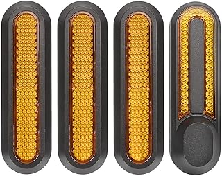 ERYUE Tampa dos cubos das rodas de scooter,Conjunto de 4 cubos de roda de scooter elétrico, forquilha, tiras reflexivas, tampa decorativa do lado da roda com parafusos compatível com M365 / PRO / PRO2