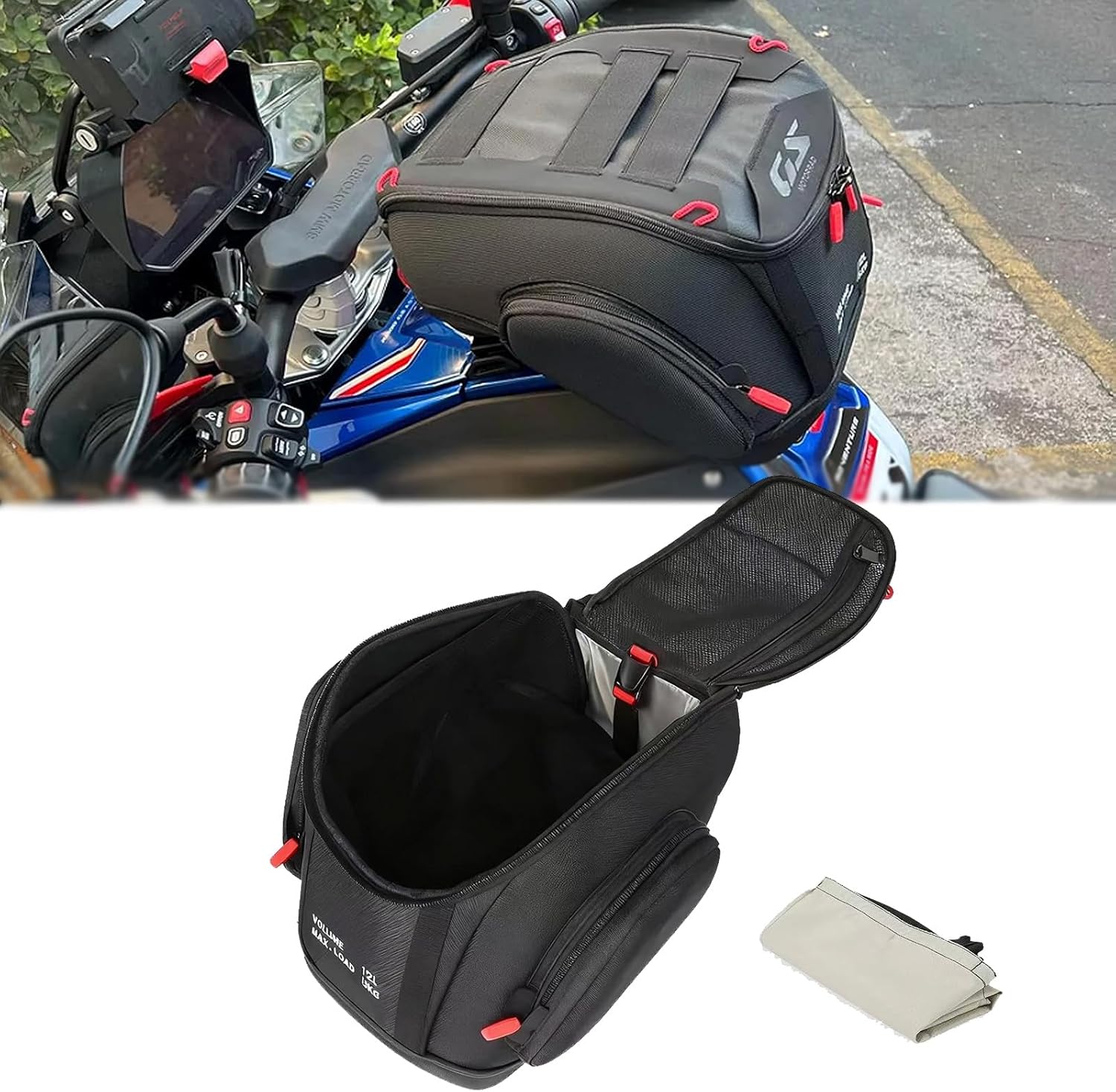 FOR r1300gs Adventure R1300GS ADV 2024 2025 Motorcycle 12L Fuel Tank Bag Waterproof Luggage Backpack Travel Storage Bag Portable Tool Kit Quick Lock Kit