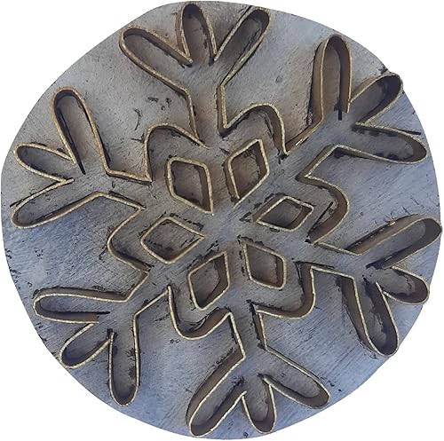 Miniatura 2 de Royal Kraft Sellos de madera de latón para impresión de bloques en arcilla, cerámica, tela BHJtag011