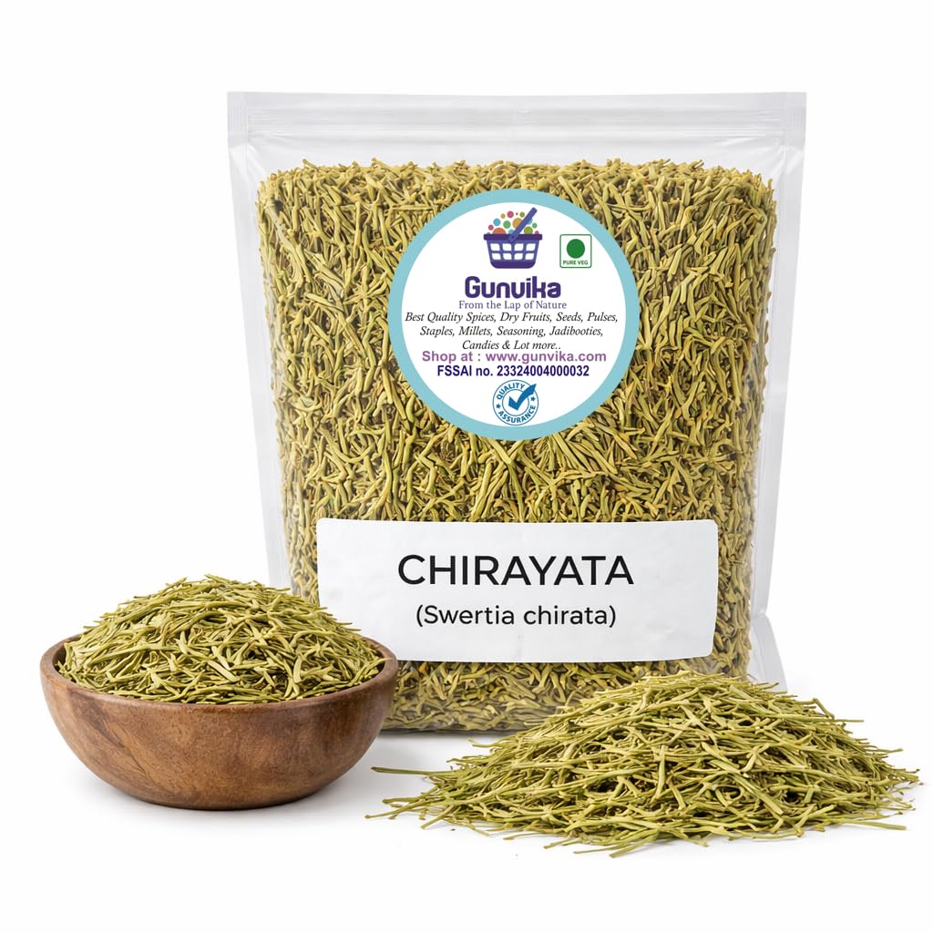 Chirayta Whole (Chirayata/Kirata Tikta) – Dried Herbal Stems | Natural Ayurvedic Herb for Herbal Tea & Kadha | Pure, Raw & Unprocessed | Traditional Wellness Herb - 100 gm