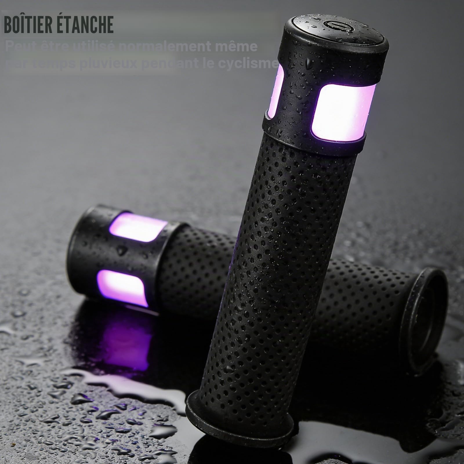 1 Paire Lumière De Guidon, 14,3 X 3,9 cm E Scooter Clignotant, Poignée De Guidon De Scooter E, Poignée Clignotante De Scooter Clignotant LED Voyant De Guidons Etanche Pour Le Cyclisme Longue Distance