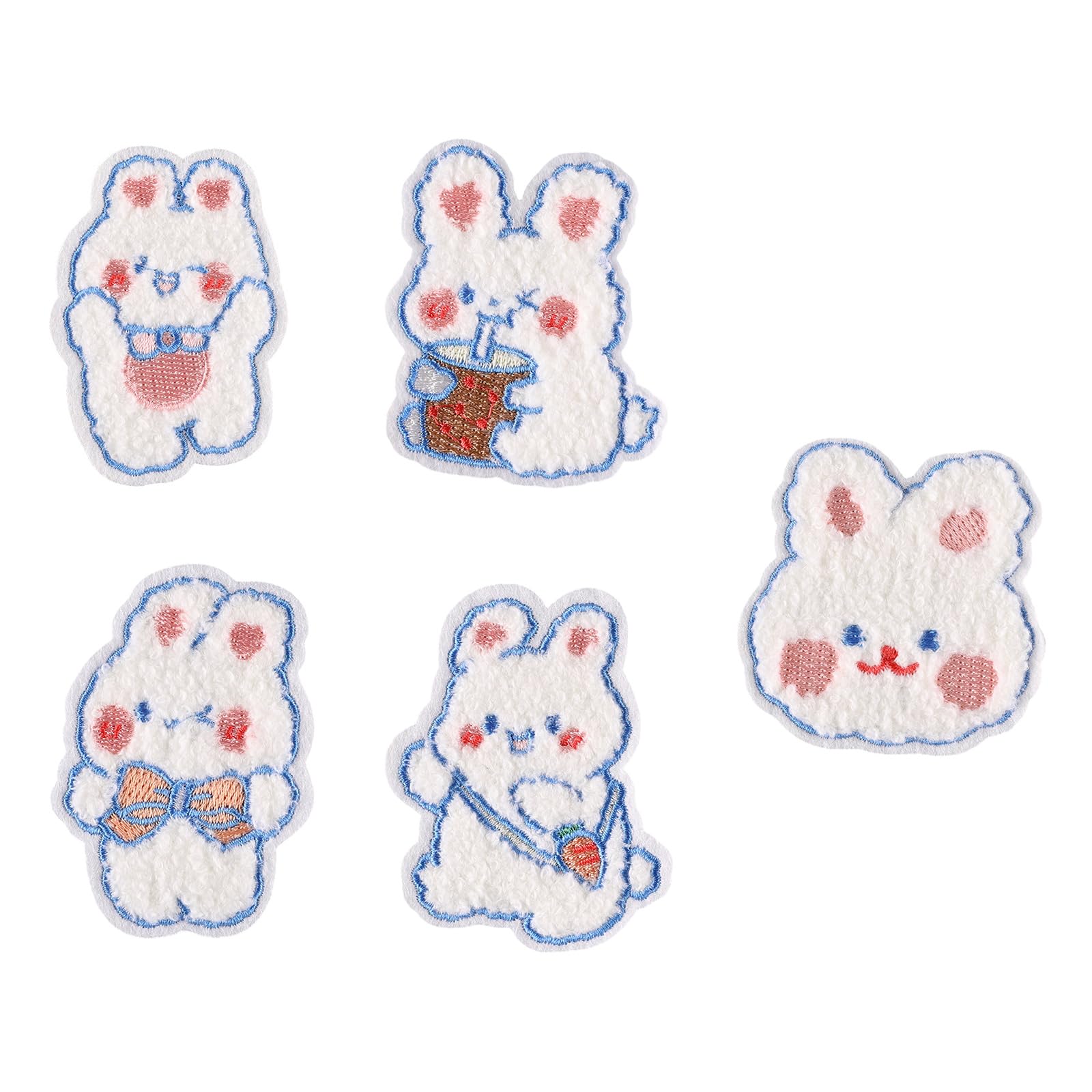 Toppe Termoadesive A Forma Di Coniglietto - 50 Pezzi Colorati - Per Decorare Vestiti E Accessori - Foto 10