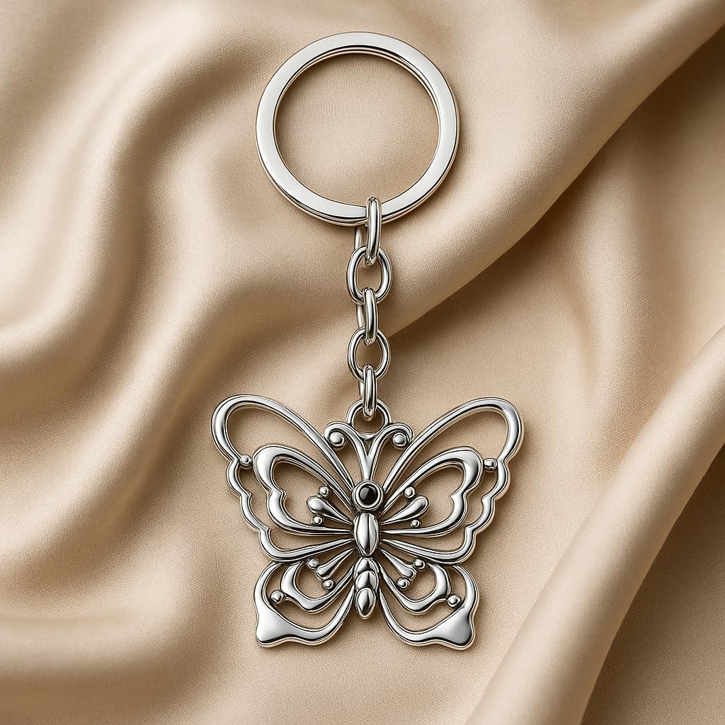 Butterfly Keychain, Bag Charms for Womens – Cute Keychains Gift for Women, Girls, Purse & Backpack Accessory - Image 3