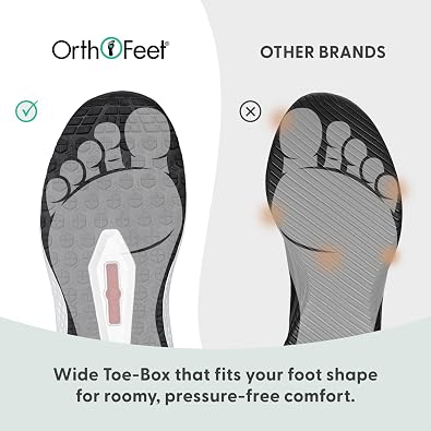 Orthofeet Women's Orthopedic Relay Max Cushion Grippy Running Sneaker