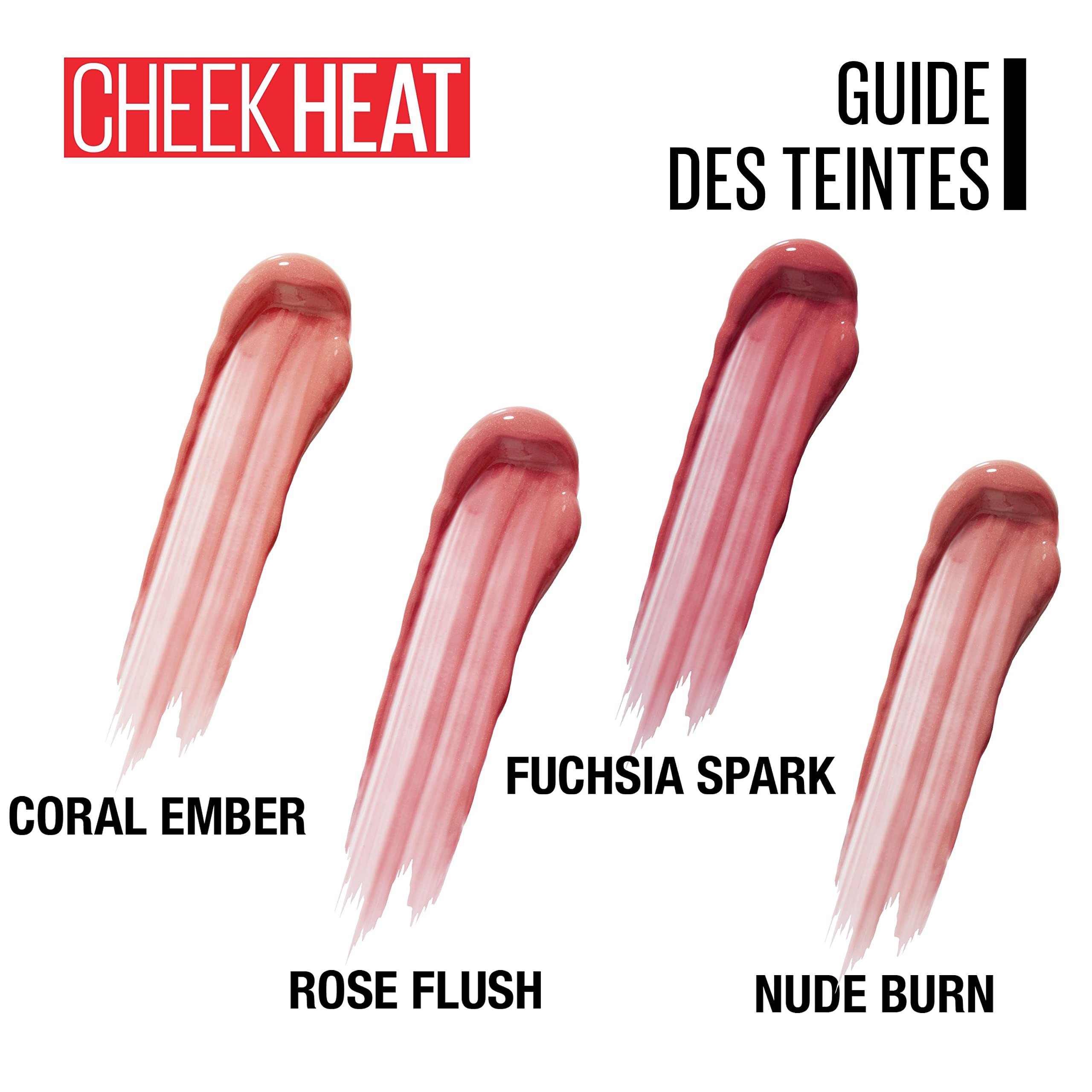Maybelline Cheek Heat Blush Róż do Policzków, 15 Nude Burn, 10 ml