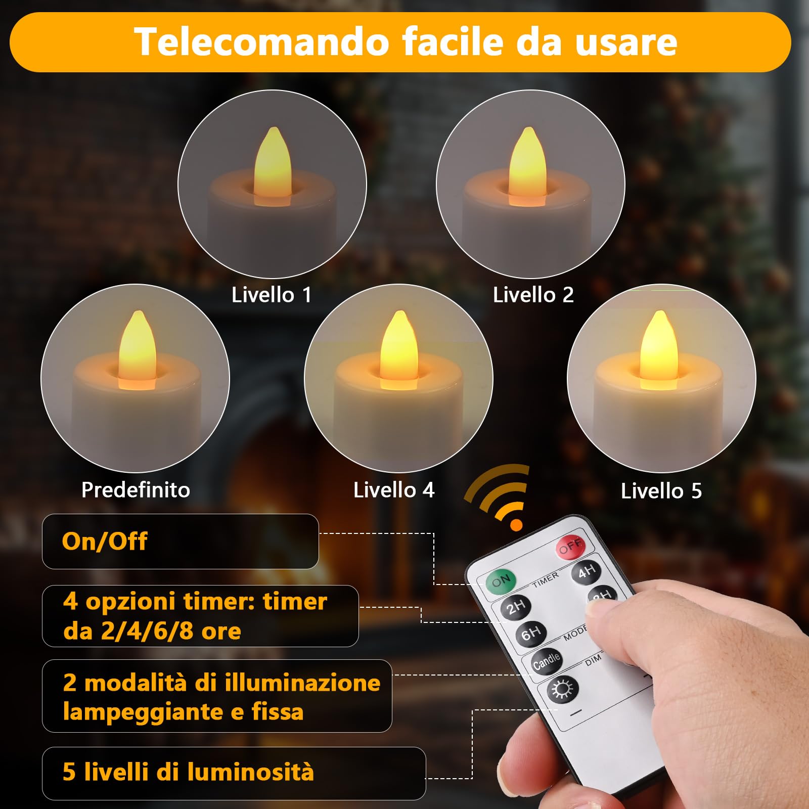 12 Pezzi Candele LED Ricaricabili, Ricaricabili Tea Light con Stazione di Ricarica & Telecomando, Luci Tè con Timer e Fiamma Tremula Realistica, Decorazioni Sicure per Casa, Natale, Matrimonio e Feste