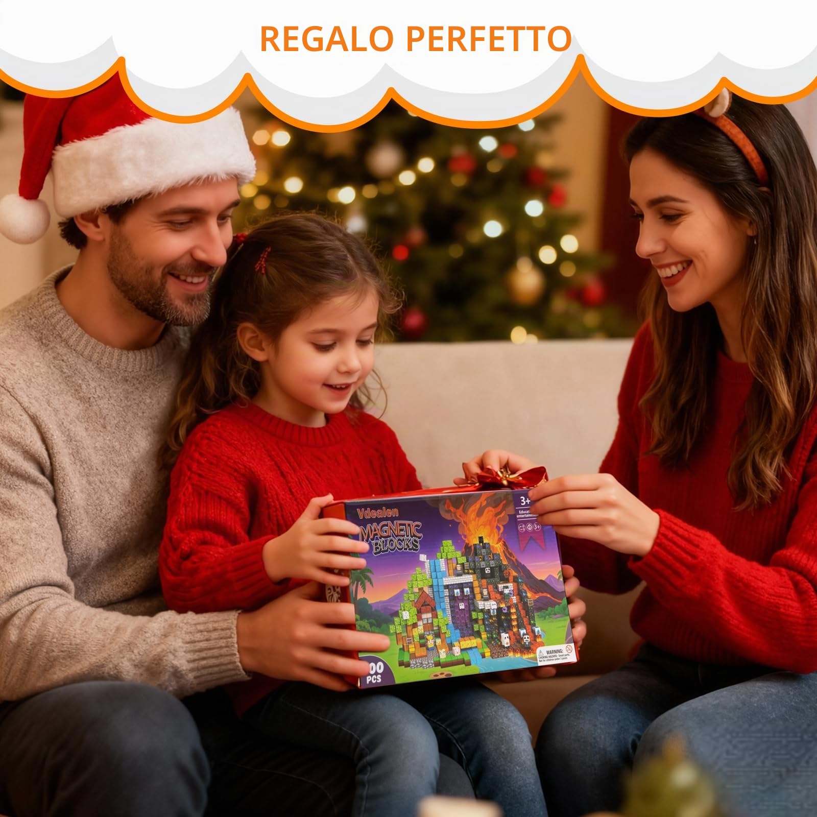 Vdealen 300 Costruzioni Magnetiche per Bambini, Giocattolo Educativo STEM & Sensoriale Montessori per Bambini a Partire da 4~12 Anni|Regalo di Natale o di Anniversario