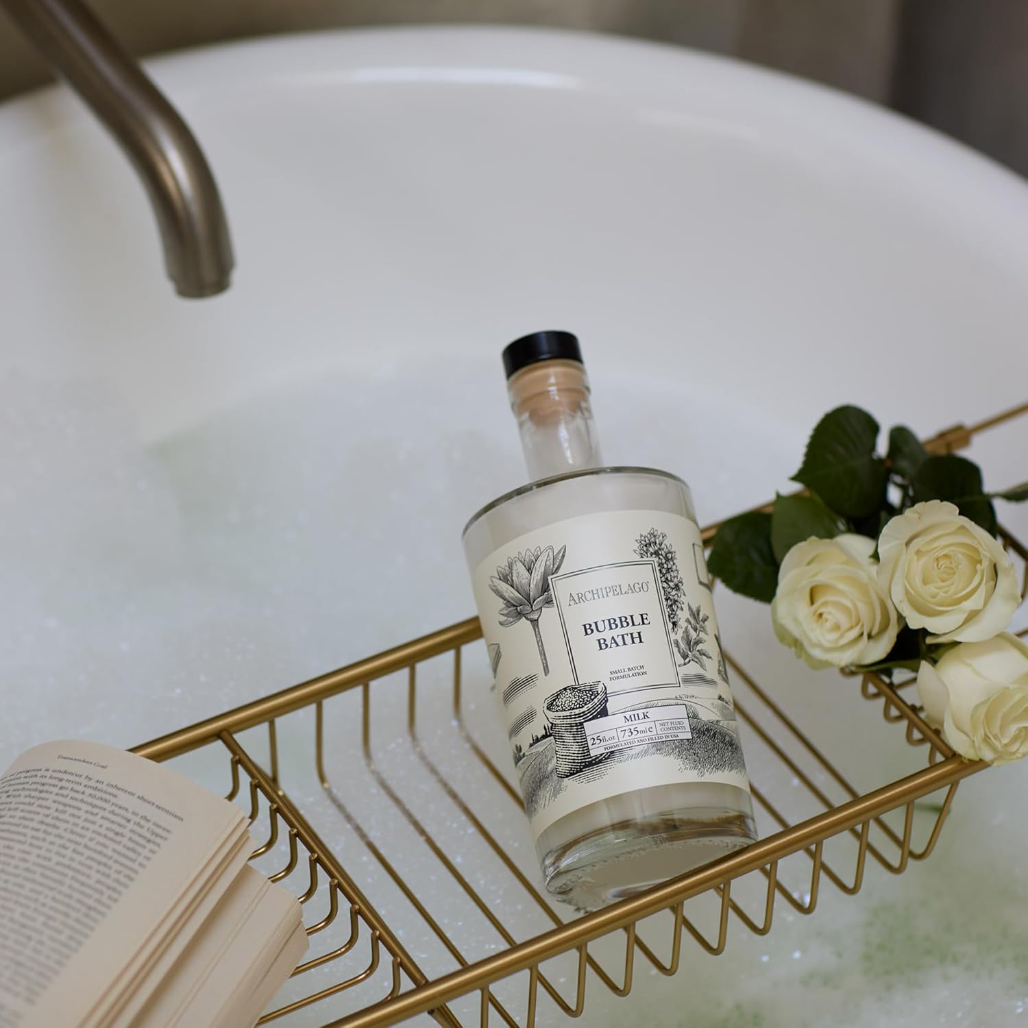 Archipelago Botanicals Luxury Milk Bubble Bath, Daily Body Wash, Moisturizing and Hydrating Gentle Bubble Bath, Helps Refresh, Restore and Soothe All Skin Types, 25.0 fl oz - Image 6