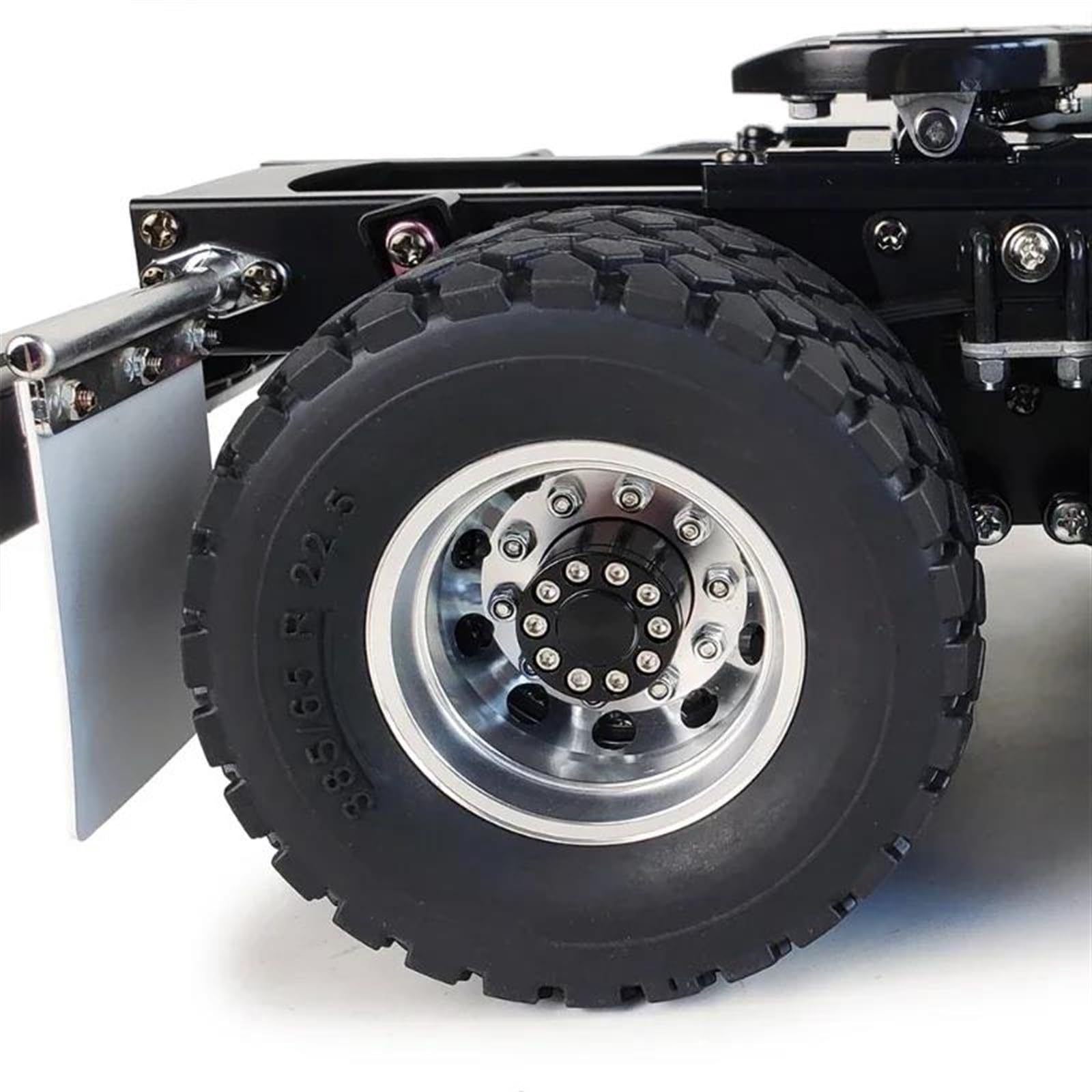 RC Neumáticos Rueda Compatible con Tamiya Neumáticos De Goma para Ruedas, Neumáticos De 84x30mm para Cubos De Llanta De Rueda 1/14, Remolque De Tractor De Control Remoto, Remolque De Carga
