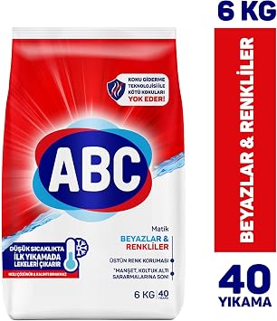 ABC DETERJAN Matik Beyazlar & Renkliler 6 Kg