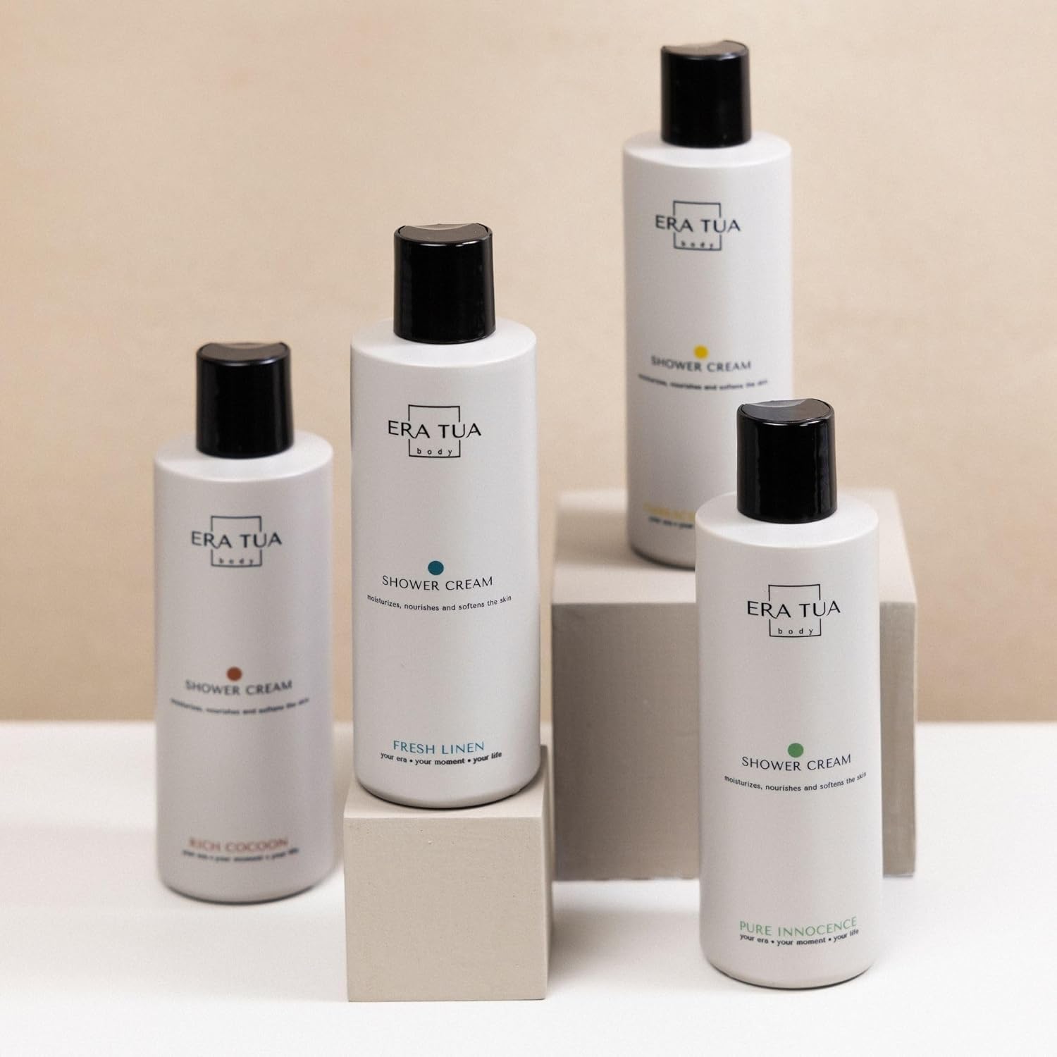 Pure Innocence Shower Cream | Exquisitely Dutch Made & Formulated | Softening Body Wash for All Skin Types | moisturizing cream Floral Scent of White Jasmine, Shea, Rose & Ylang-Ylang 200 ml