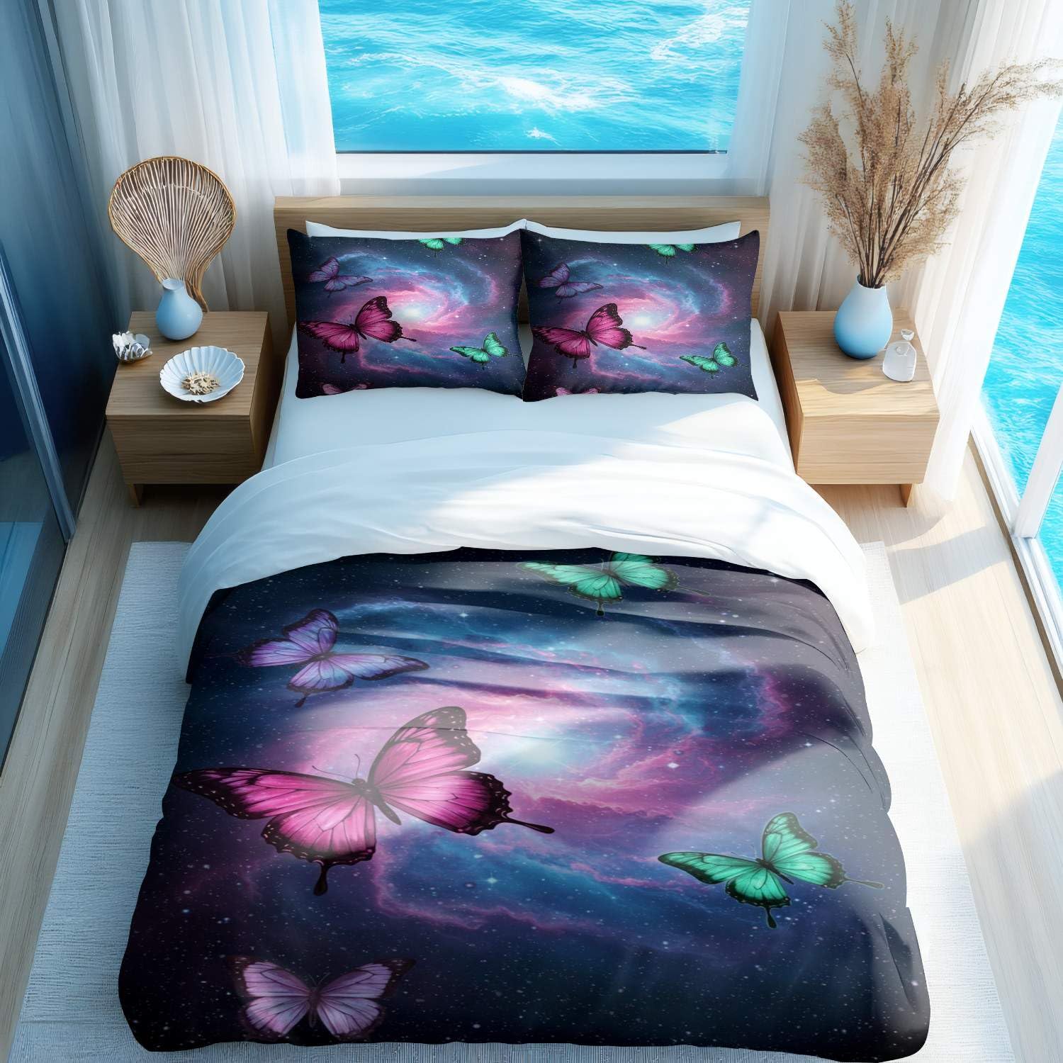 Parure de lit motif jardin pastel pour instaurer une ambiance cocooning printanière