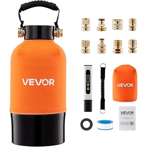 VEVOR Deionized Water System for Car Wash, Spotless Car Wash Water System with 5L DI Resin & TDS Meter, Spot-Free Deionized Water Filter for Cars RVs Motorcycles Windows