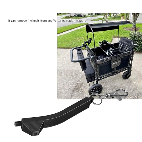 Miniatura 6 de Herramienta de extracción mejorada compatible con cualquier vagón Wonderfold de la serie W, llave de llavero para liberar pasador de resorte (negro)