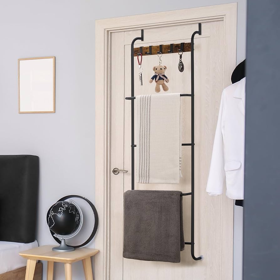 【ラダーラック／シェルフ】掛ける収納♩ラダー型タオル掛け 145cm⁂ Amazon.co.jp: ラダーラック 吊り下げ収納 吊り下げラック