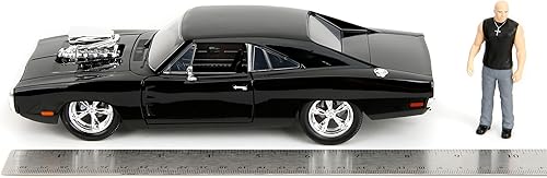 Miniatura 4 de Jada Toys Fast & Furious Dom & Dodge Charger R/T, kit de modelo fundido a escala 1:24 Build n' Collect con figura fundida a presión de 2.75
