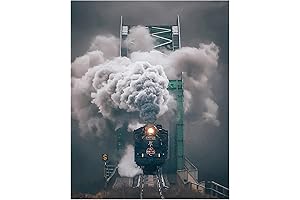 Nostalgic Train Canvas Wall Art: Journey into the Past