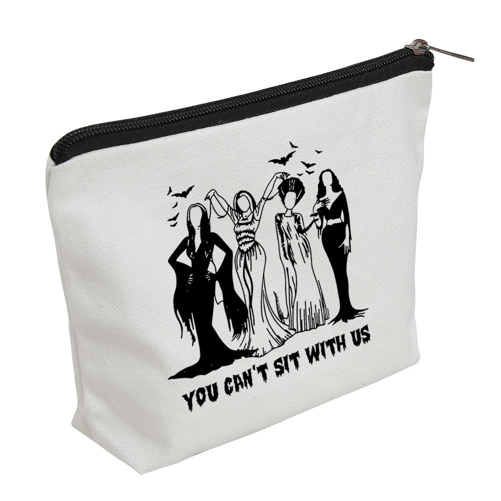 WZJHCL Halloween Witches Makeup Pouch Horror Movie Lover Cosmetic Kit Bag Halloween Season Storage Pouch Bag (Sit with us)