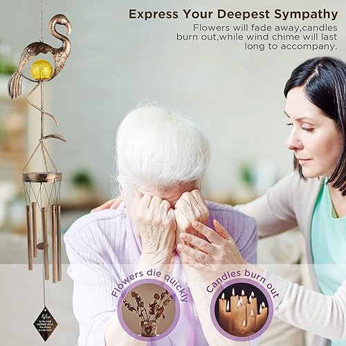 Miniatura 8 de Campanillas de viento solares Moon Fairy para exteriores, regalo de jardinería para todo padrastro, abuelo, marido, mamá, mujer, abuela, hija, tía,