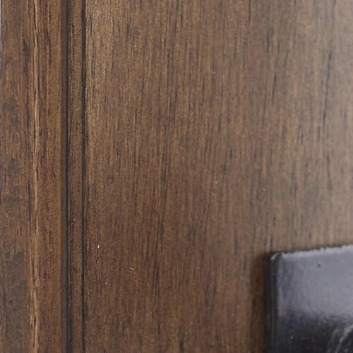 Miniatura 10 de Deco 79 Aplique de pared de madera con soporte para vidrio, 5 x 8 x 16 pulgadas, marrón