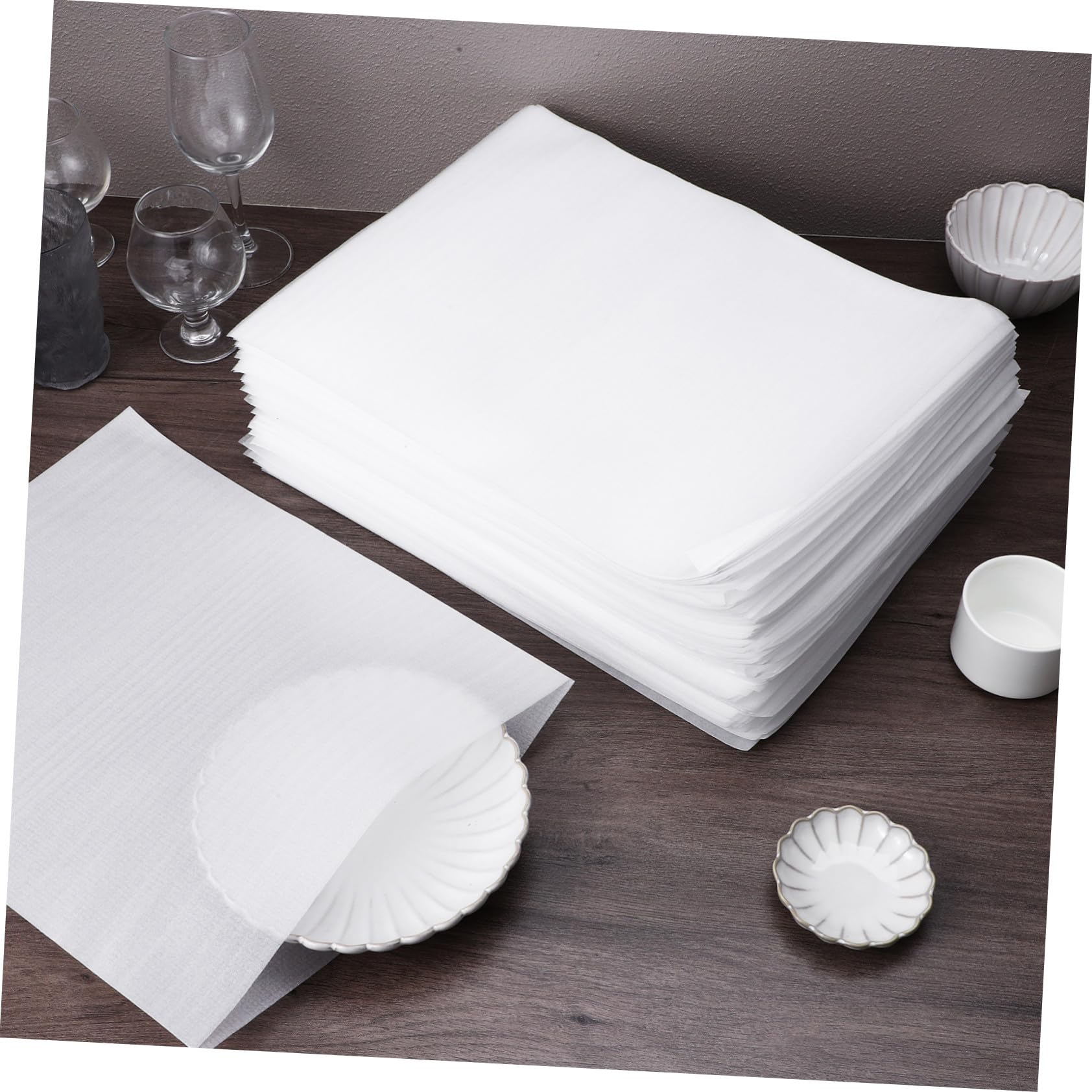 100 Stück PE Schaumstoffbeutel Dicke Leichte Polstertaschen für Umzug Verpackungsmaterial Halbtransparente Reißfeste Schaumstoffverpackung für Geschirr und Versand
