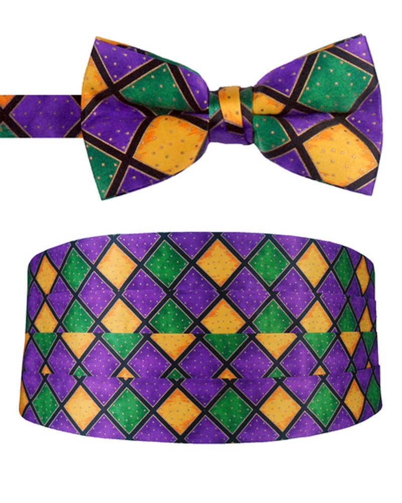ez tuxedo Mardi Gras Bow Tie and Cummerbund Set-picture-23