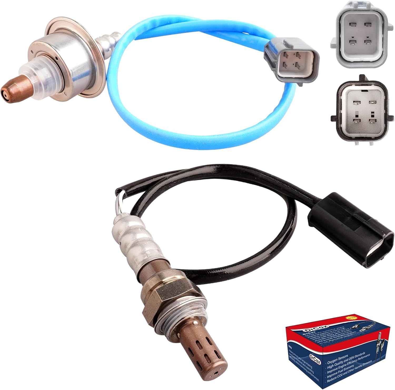2PCS 234-9096 234-4380 Oxygen O2 Sensor Upstream Downstream Set Heated Air Fuel Ratio Compatible with Nissan Cube Sentra Versa 2010-2012 1.8L L4 Replace 226931FN0A 226A0ET000
