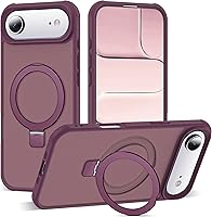 Vista 91 de Funda de grado militar compatible con iPhone 14 Plus de 6.7 pulgadas, con soporte magnético invisible tipo anillo, compatible con MagSafe y gran