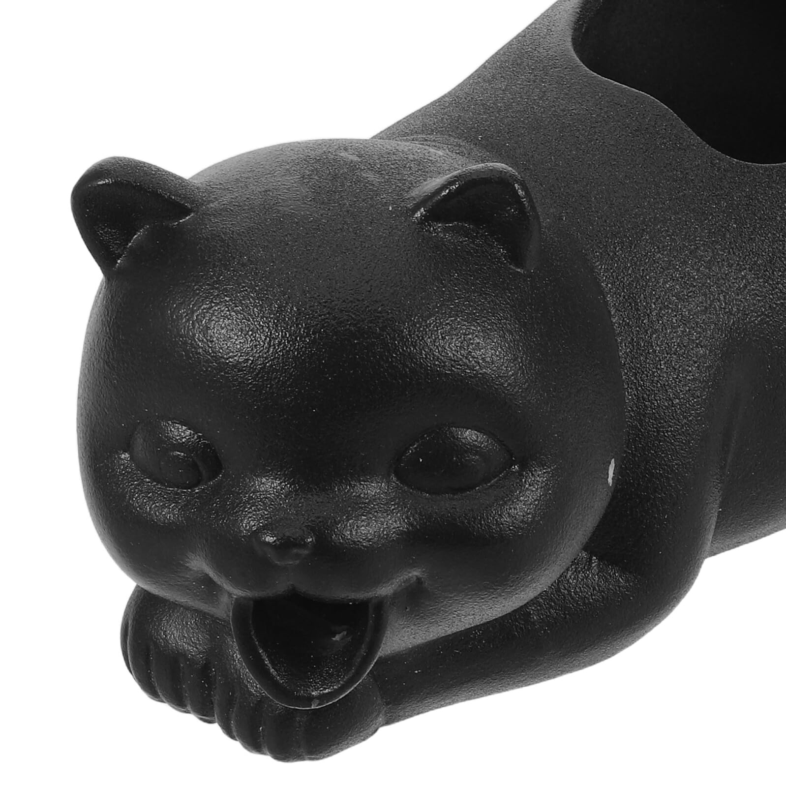 Ceramiczny Dyfuzor Wodny Do Akwarium z Figurką Czarnego Kota Dekoracja Do Oczek Wodnych i Akwariów Słodkowodnych Ozdoba Ogrodowa i Ornament Poprawiający Natlenienie Wody
