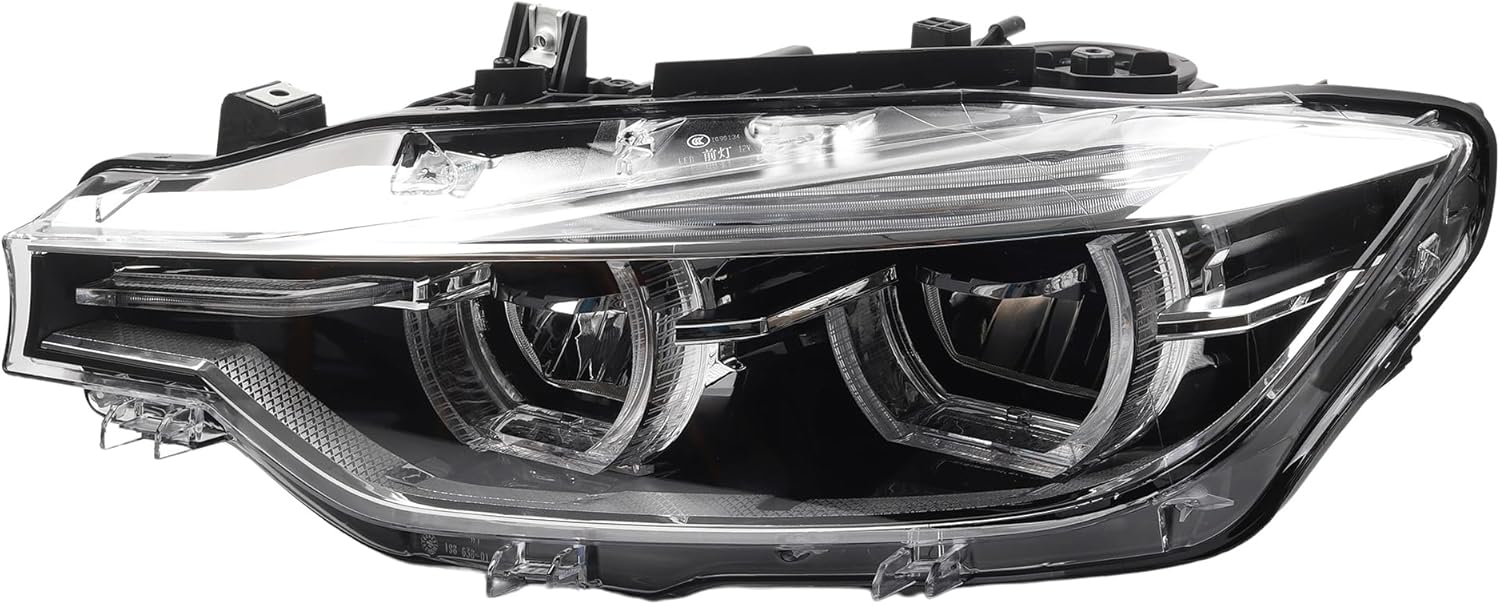 Dasbecan LED Headlamp Compatible With BMW F30 3 Series 2016-2019 Left Driver Side Headlight W/O AFS Type Replaces# 63117419629 8738715 63117419630 8738716