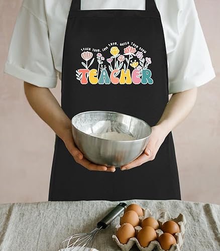 Miniatura 3 de Delantal floral para mujer con 2 bolsillos, delantal ajustable para cocinar, barbacoa, hornear, regalos para el día de la madre, Navidad