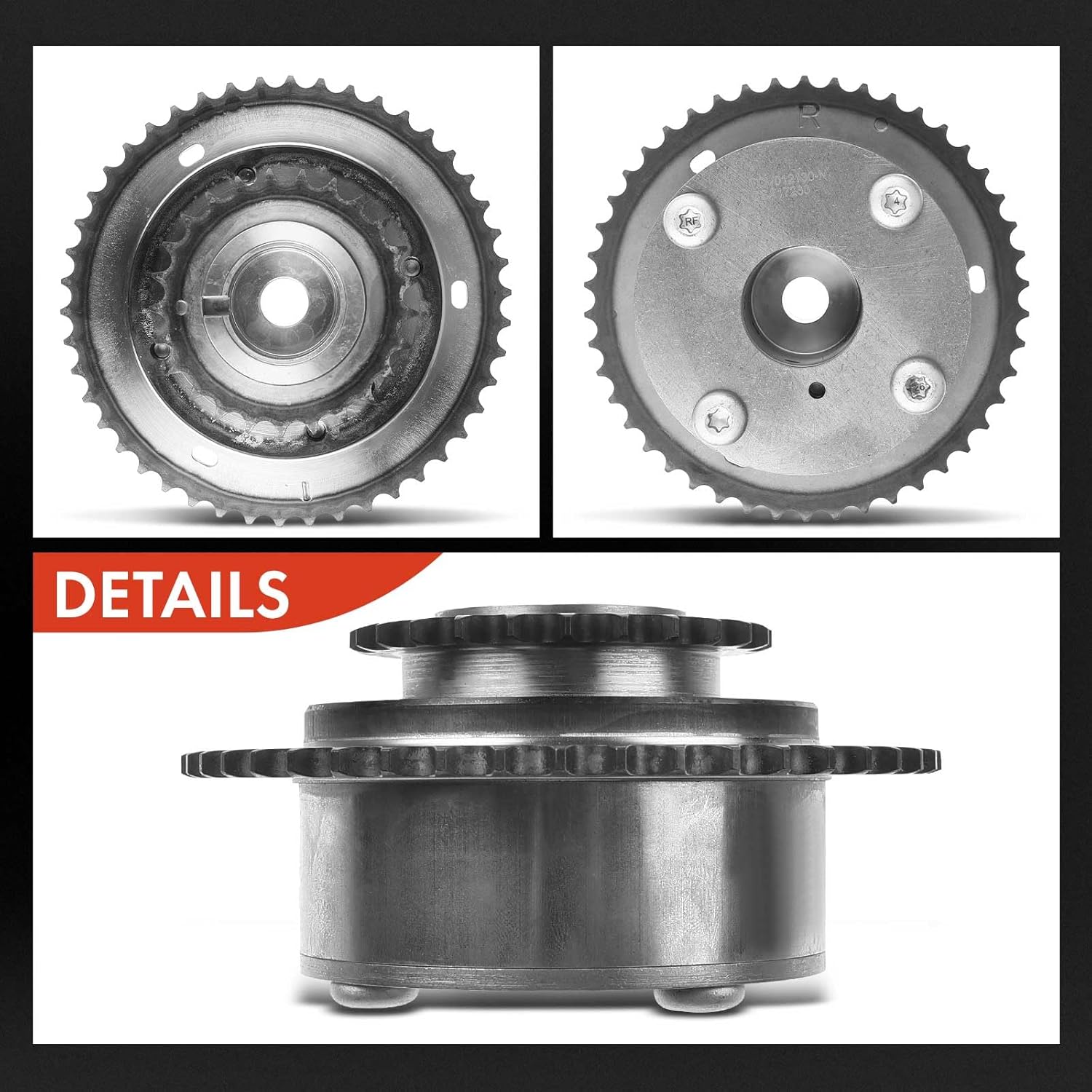 A-Premium Intake Right Engine Variable Valve Timing Sprocket Camshaft Phaser Compatible with Ford Edge 2007-2010 Flex Fusion Taurus X & Lincoln MKS MKT MKX MKZ & Mercury Sable, Replace# 8T4Z-6A257-B