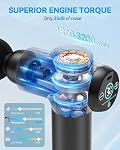 Mini Massage Gun, Pocket-Sized Deep Tissue Massager, 30 Speeds Handheld Muscle Massage Gun, Portable Percussion Massager with 4 Heads, Powerful Massage Gun Cordless the Ideal Gift for Mother's Day