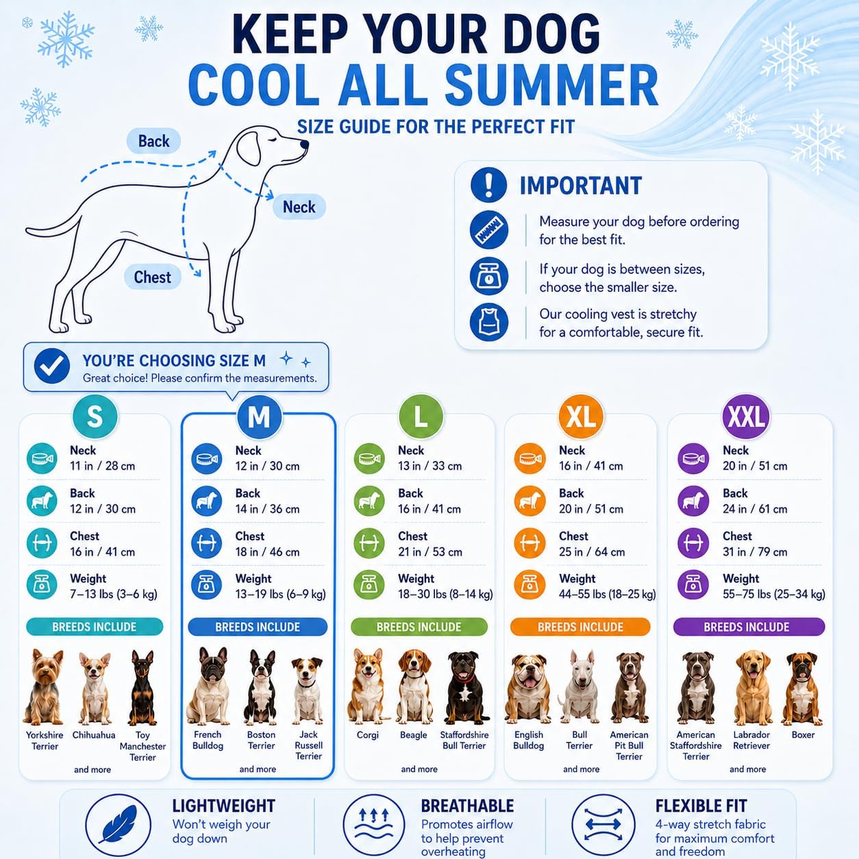Dog Cooling Shirt Reflective Dog Vest UV Protection Dog Summer Clothes | Dog Sun Shirt offer lightweight breathable cooling comfort, high elasticity, and reflective safety for outdoors ,daily walks.