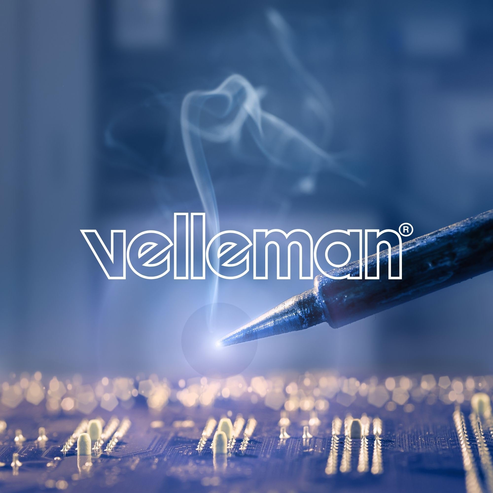 Velleman Stacja lutownicza 48 W z diodą LED, ręczną regulacją temperatury 160–480 °C, idealna do elektroniki, DIY i napraw