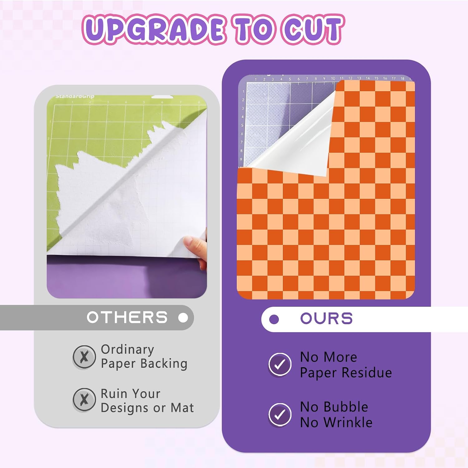 Tintnut Checkerboard Permanent Adhesive Vinyl-12 Sheets 12"x10" Colorful Check Pattern Permanent Vinyl for Cutting Machine,Waterproof Sheets for Home Decor Self Sticker