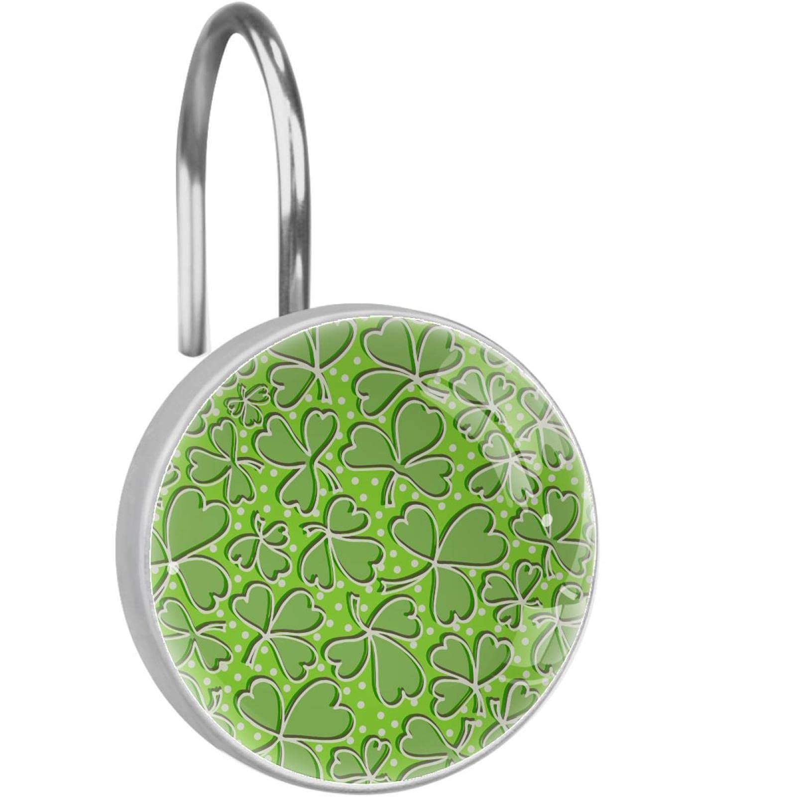 Crochets de rideau de douche anti-blocage en verre cristal lot