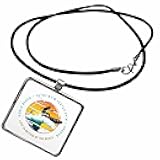 3dRose Necklace With Rectangle Pendant - American beaches - Goble Beach, Columbia County, Oregon travel gift Alexis Design - American Beaches Oregon